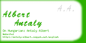 albert antaly business card